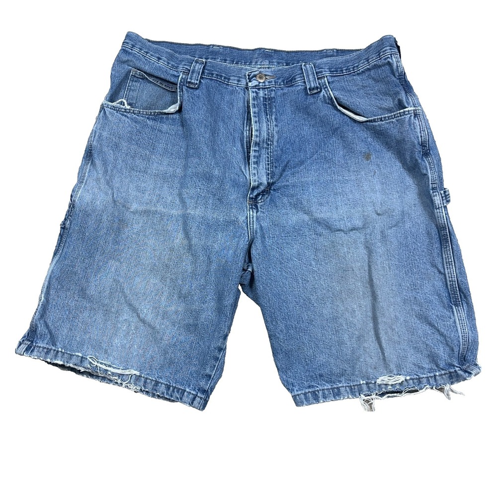 Vintage Y2K Wrangler Shorts Men 38‎ Carpenter Baggy Distressed Grunge Thrashed